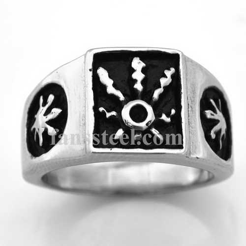 FSR08W80 Repousse Sun Emblem Star Ring - Click Image to Close